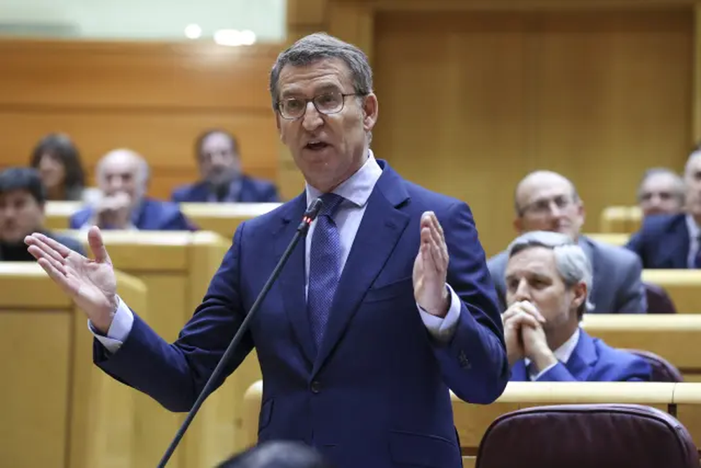 Alberto Núñez Feijóo, líder del Partido Popular en el Senado