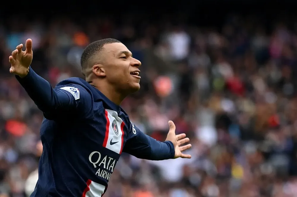 El festejo de Mbappé por un gol increíble