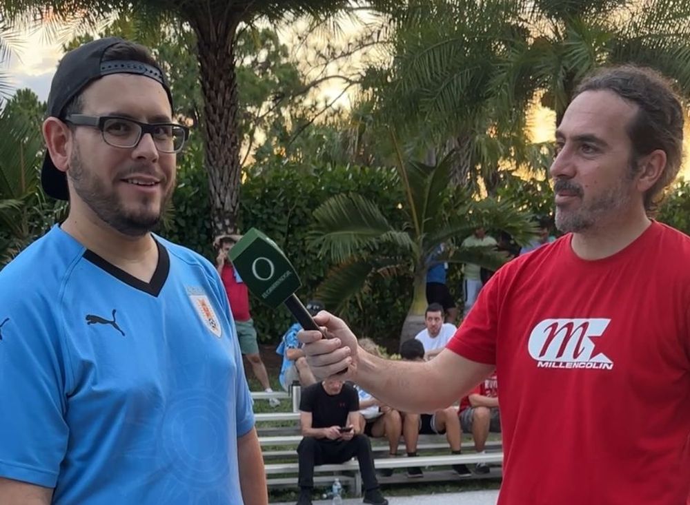 Bruno Lemos, hincha de la selección uruguaya en EEUU