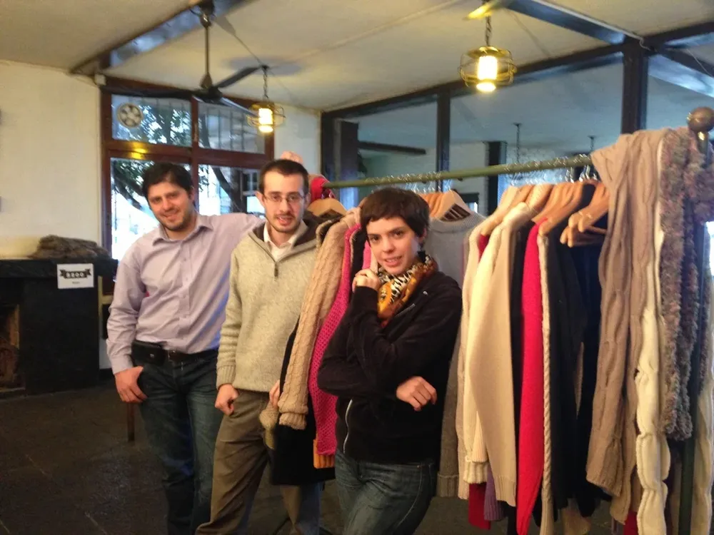 Agustiín Caetano, Andrés Moreira y Araí Moleri