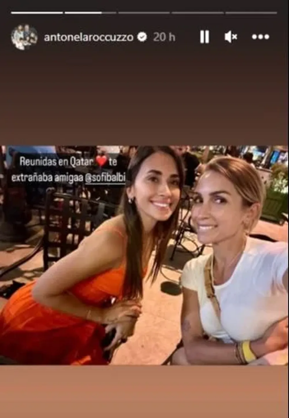 El reencuentro de Sofía Balbi y Antonela Roccuzzo en el Mundial Qatar 2022
