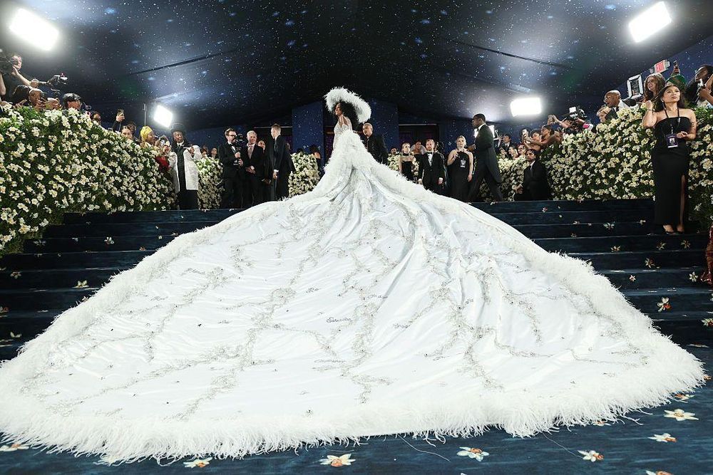 La legendaria Diana Ross en un vestido que llevaba bordados los nombres de algunos de sus familiares.