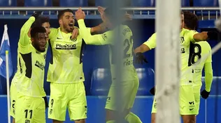 Con gol de Suárez en la hora, Atlético le ganó a Alavés un partido que se le complicó y sigue líder