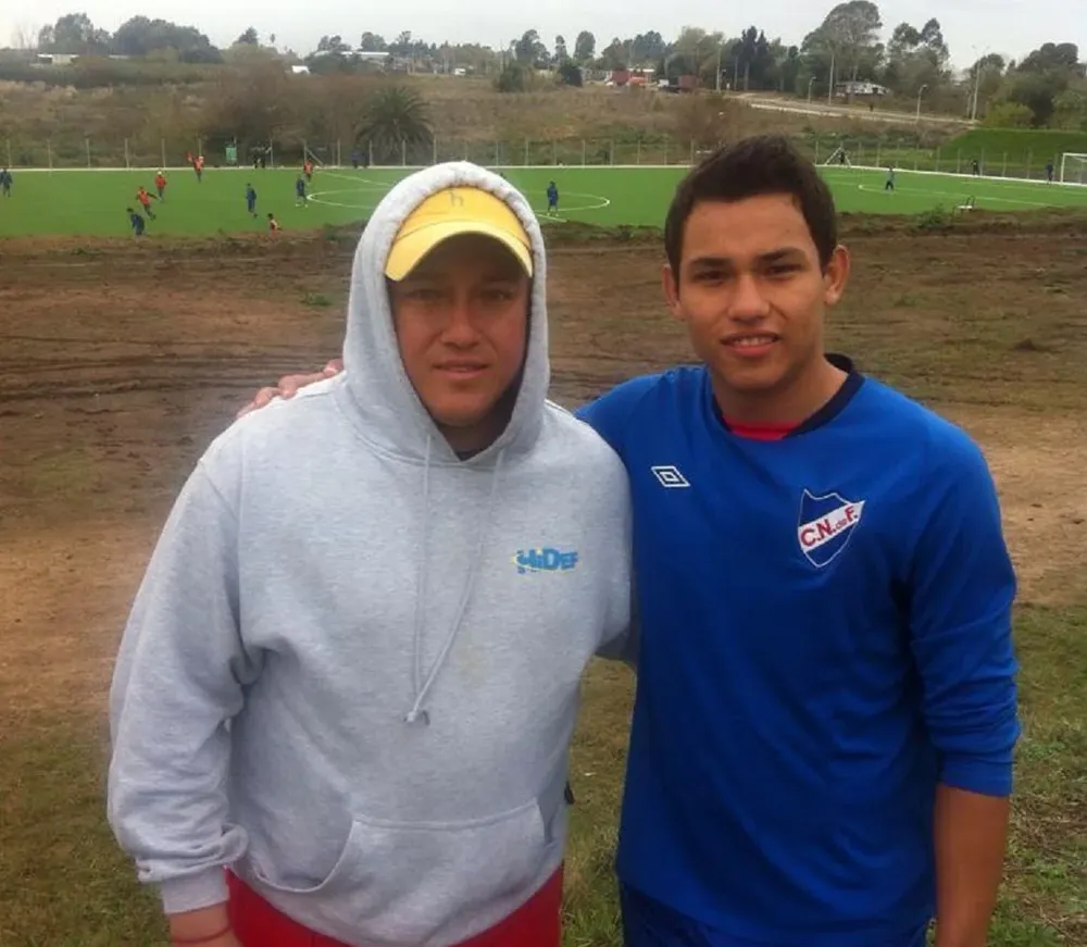 Limberg Gutiérrez y su hijo en Los Céspedes