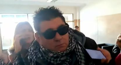 Rodríguez, esta mañana al llegar al juzgado (captura de TV).