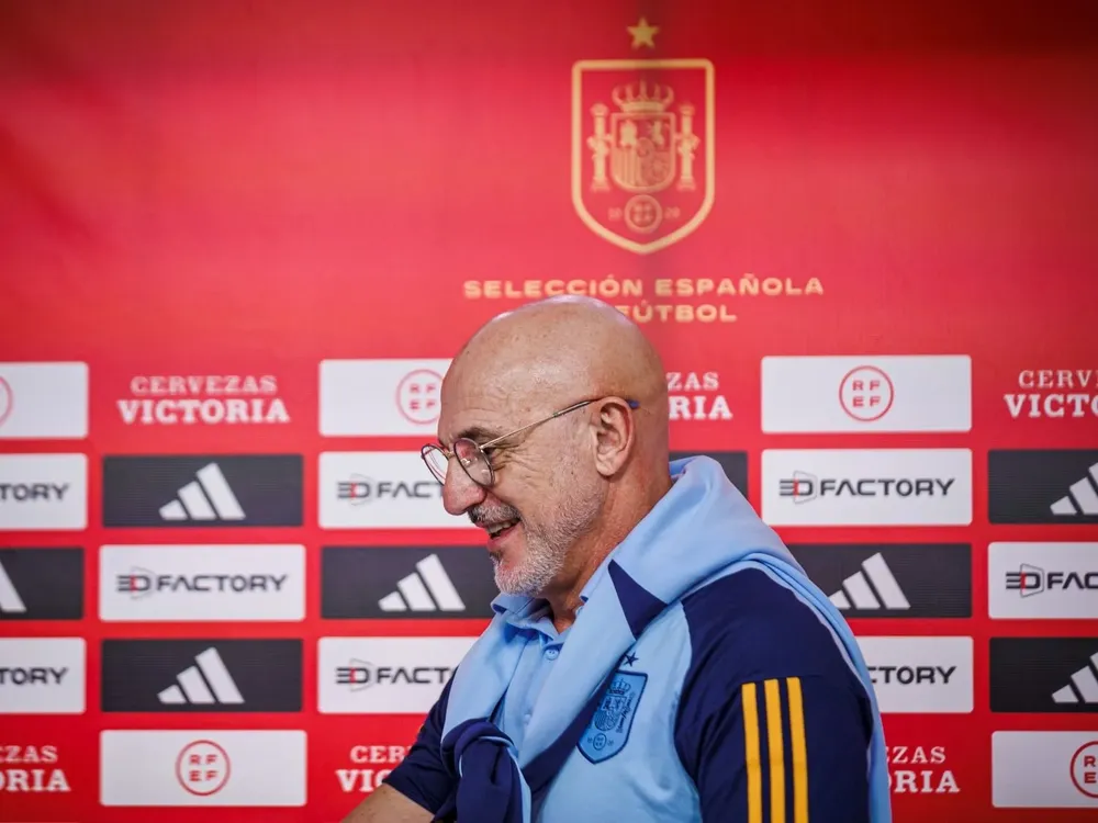 Luis de la Fuente en rueda de prensa.