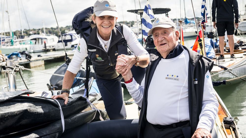 El rey Juan Carlos y la infanta Elena.&nbsp;