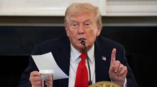 El presidente fue informado mediante una nota del acuerdo entre Israel y Hamás durante un evento en Washington DC.