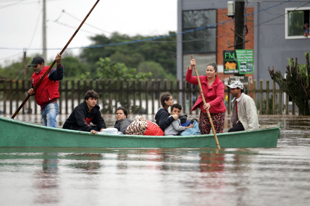 Zona inundada por las lluvias, en Porto Alegre, Brasil.&nbsp;