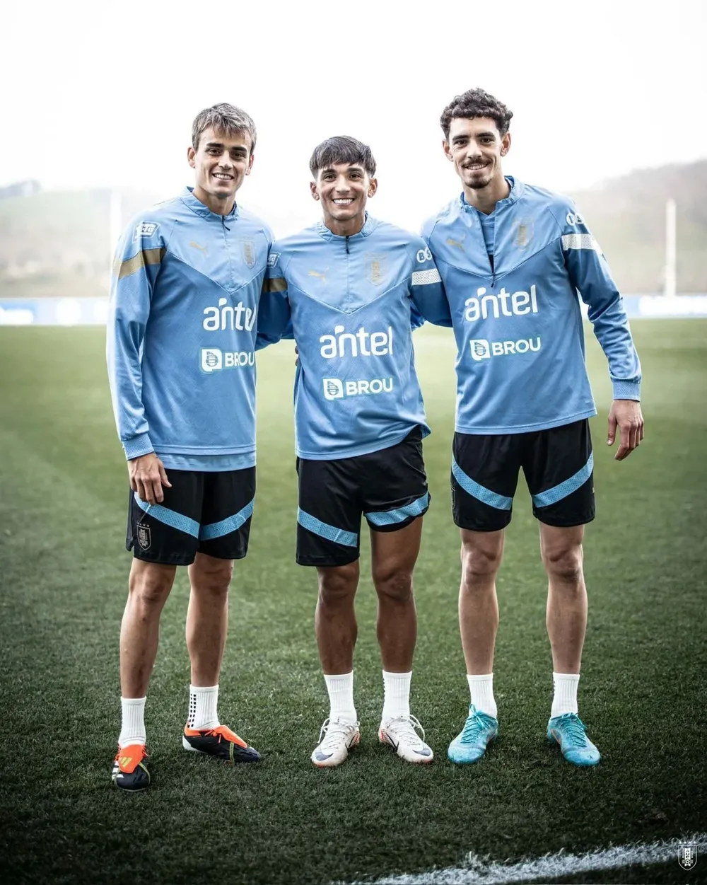 Los tres nuevos de la selección uruguaya de Bielsa en San Sebastián: Nicolás Fonseca, Ignacio Laquintana y Nicolás Marichal