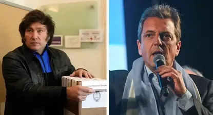 Javier Milei y Sergio Massa