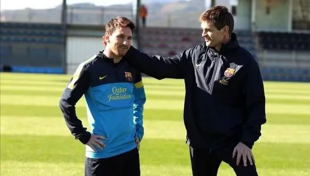 Lionel Messi junto a Tito Vilanova