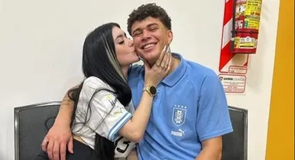 Alan Matturro y su novia