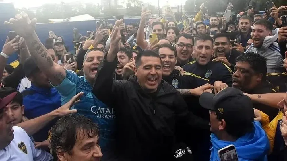 Riquelme, al momento de votar en Boca