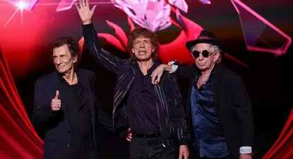 Mick Jagger, Keith Richards y Ronnie Wood al anunciar su nuevo álbum