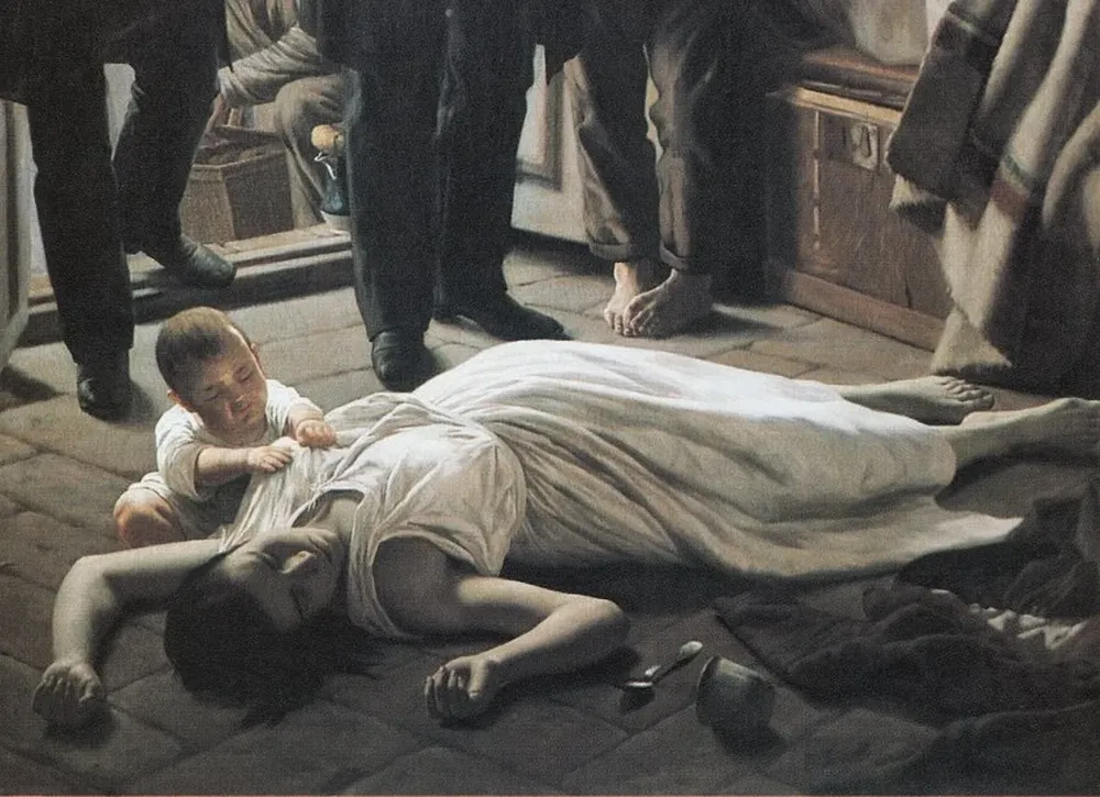 Un episodio de la fiebre amarilla en Buenos Aires (fragmento), de Juan Manuel Blanes.