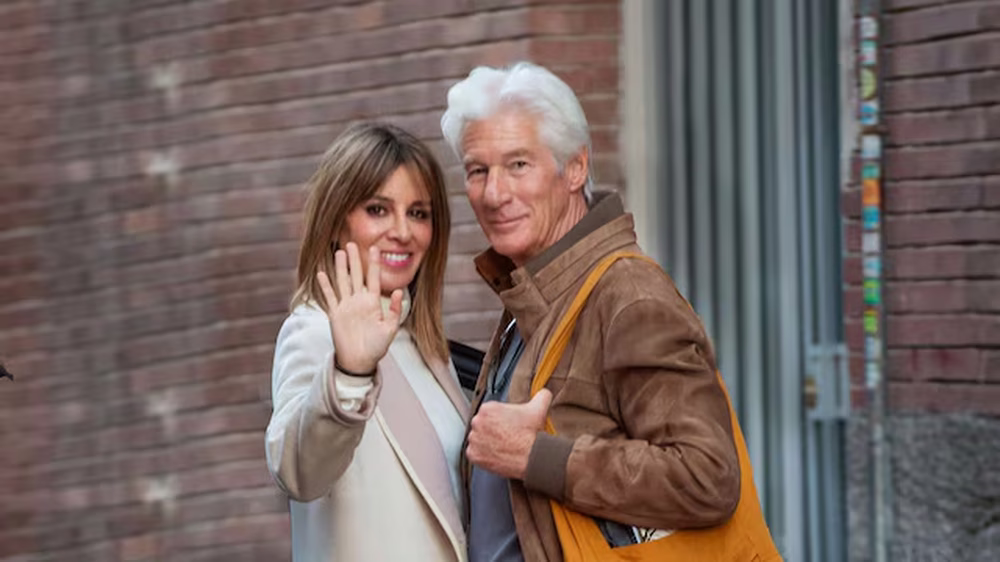 Richard Gere y su esposa Alejandra Silva, durante su estadía en Madrid.&nbsp;