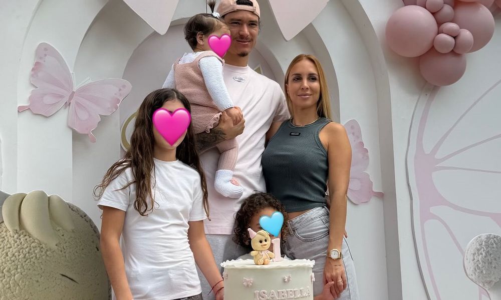 Darwin Núñez celebró el primer año de su hija menor, Isabella