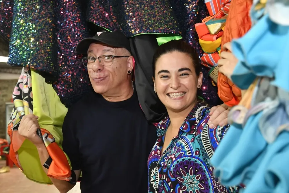 Jimena Vázquez y Petru Valensky en la antesala de los tablados