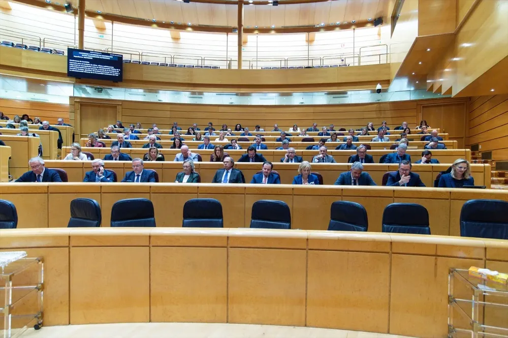 Vista general de una sesión plenaria en el Senado, a 8 de noviembre de 2023, en Madrid