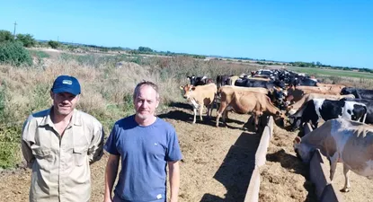 Guillermo y Marcos en su tambo, cerca de Santa Lucía.