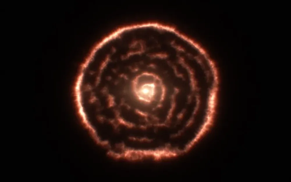 Ver en tres dimensiones hizo posible el reciente descubrimiento de una estructura espiral que rodea a R Sculptoris
