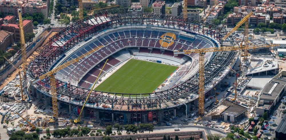 Imagen de las obras del Spotify Camp Nou