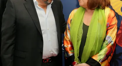 El director del Festival, Fernando Arciniega y la actriz española, Carmen Maura.