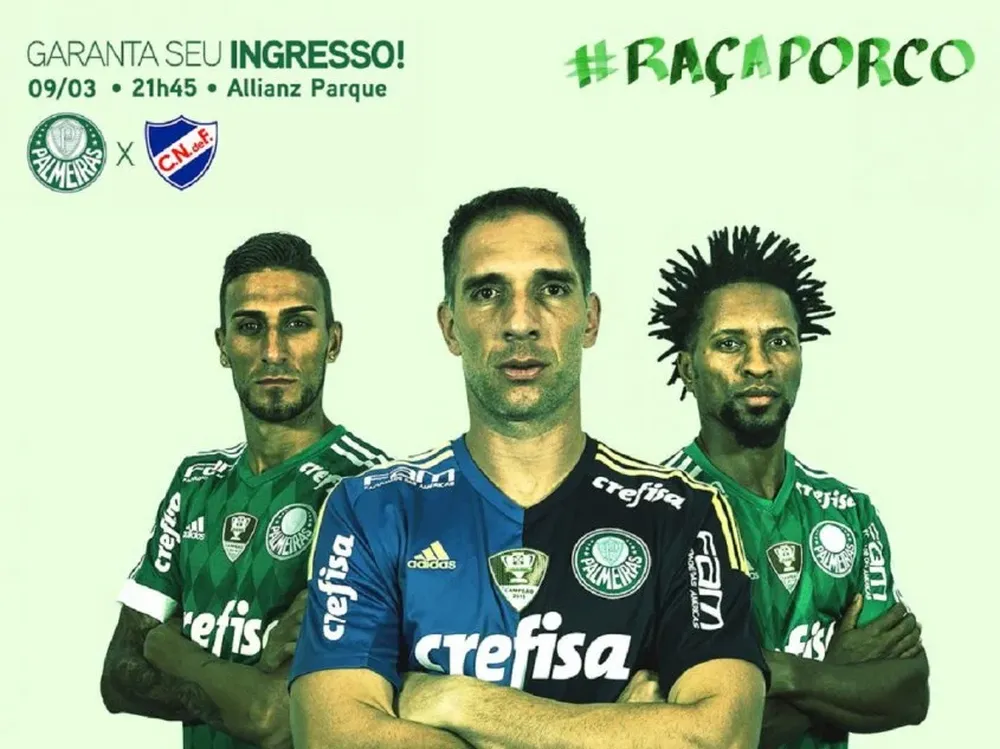 El afiche de Palmeiras para el partido ante Nacional