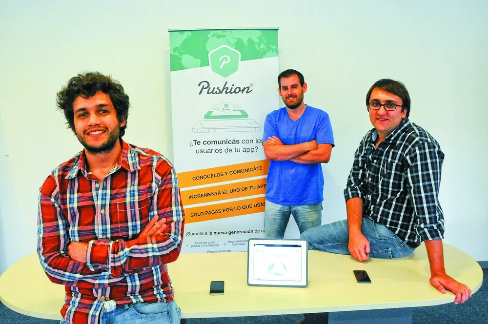 Ramiro Ocampo, Ricardo Kulys y Alexis Espósito, creadores de Pushion