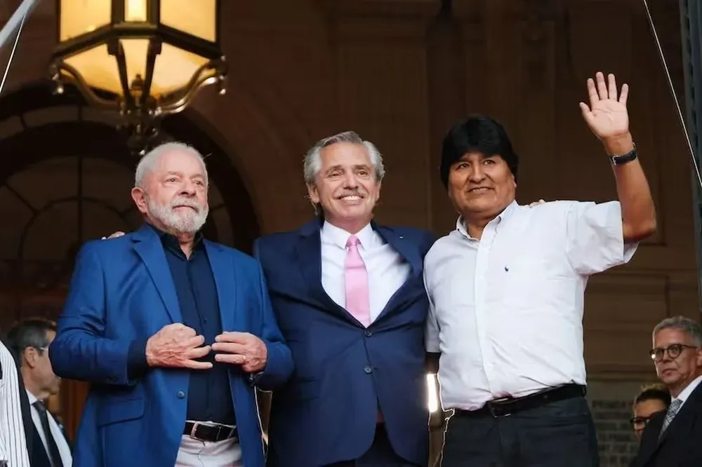 Evo Morales en su última visita a la Argentina