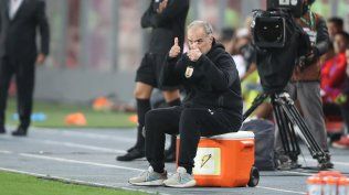 Marcelo Bielsa, técnico de la selección de Uruguay