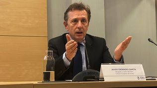 El abogado Javier Cremades, durante la presentación en Madrid de su libro Sobre el imperio de la ley.