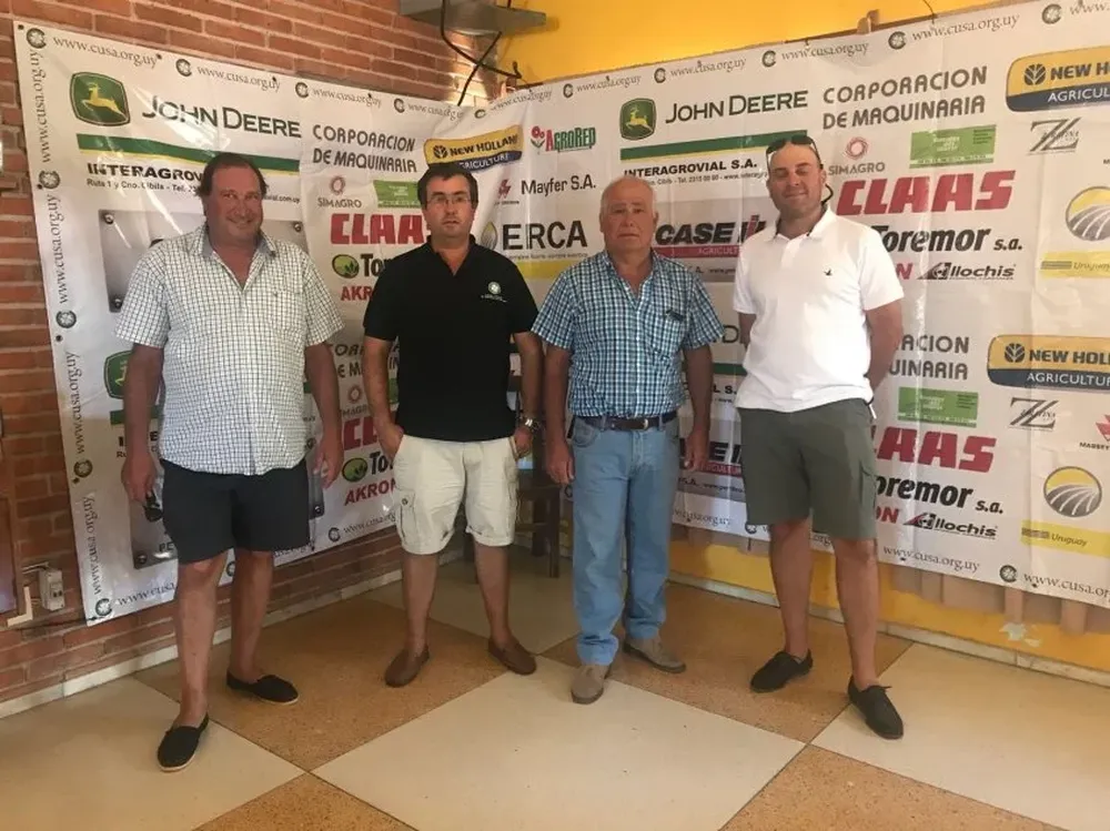 Eduardo Griffin, Enrique Erlatz, Edgardo Rostán y Mauricio Arrieta en Palmar.