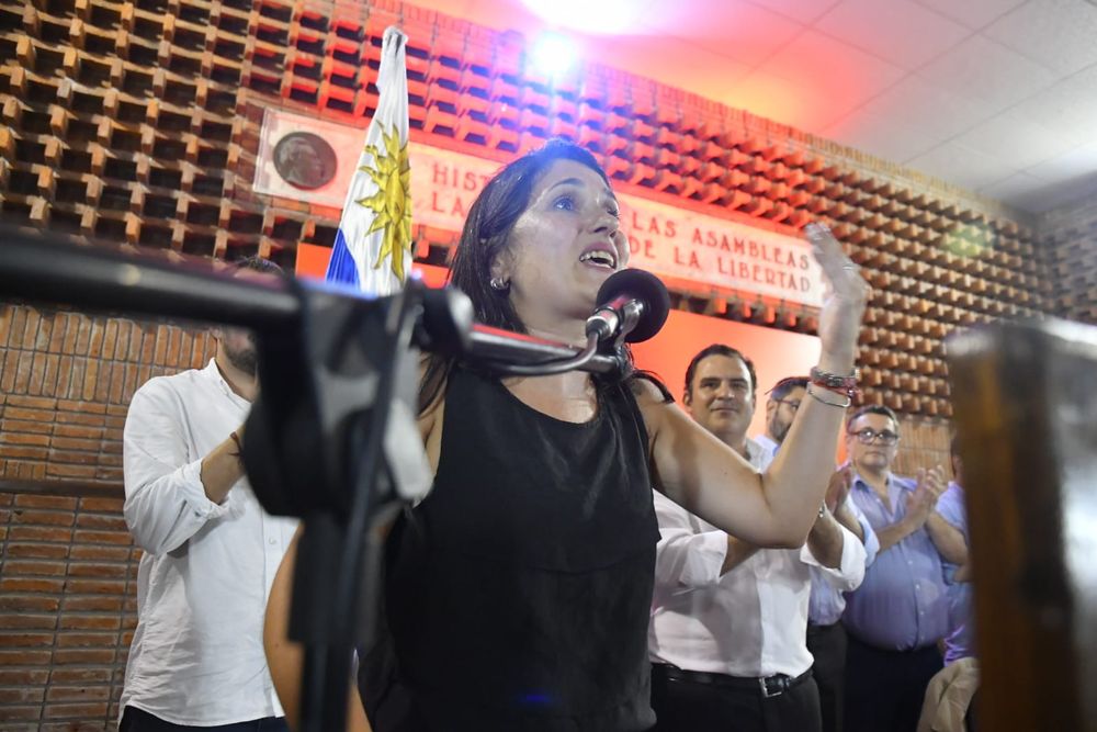 Cáceres durante la convención de este miércoles en la sede del Partido Colorado