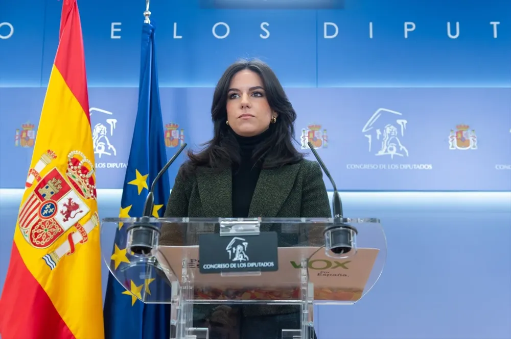 La portavoz de VOX en el Congreso, Pepa Millán,.