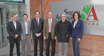 El gerente Comercial de Seguro Americano, Agustin Maggiolo, el gerente de Desarrollo de Negocios, Gustavo Frejtman el gerente Comercial, Nicolas Mosca, el gerente General, Javier Solari, el administador, Nestor Belzarena, la administradora, Cecilia Legnani