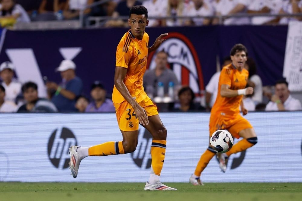 Álvaro Rodríguez en la pretemporada de Real Madrid