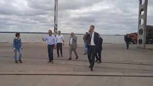 El director y fundador de Paracel, Per Olofsson, recorrió el puerto de Fray Bentos.