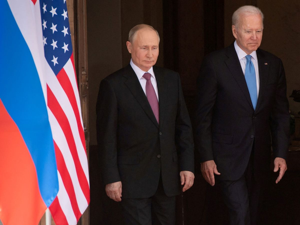 El presidente ruso, Vladimir Putin y el presidente de Estados Unidos, Joe Biden.