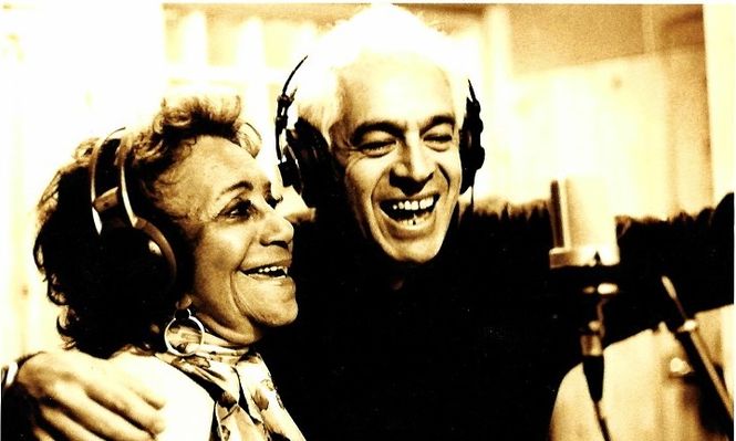 Lágrima Ríos y Carlos Pájaro Canzani en el estudio de París (2002)