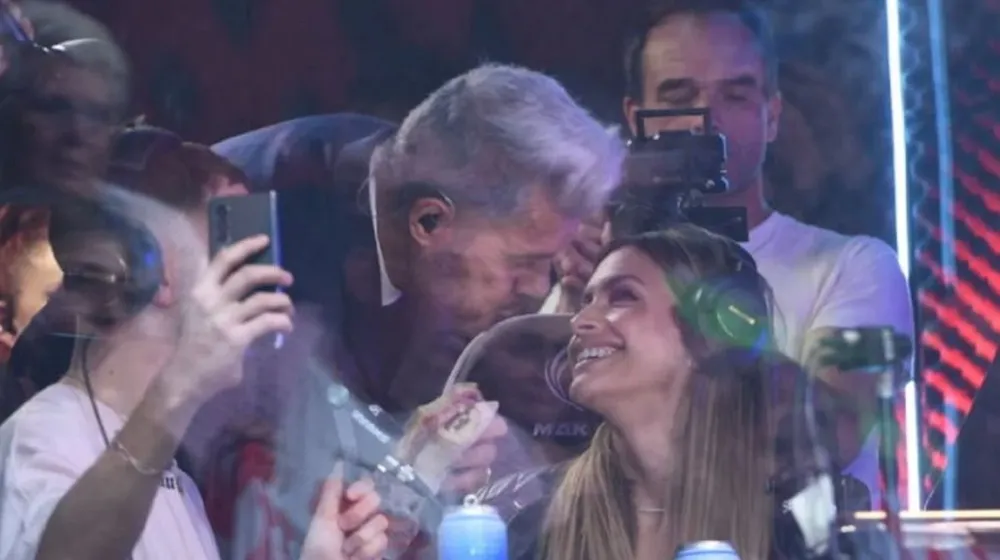 Marcelo Tinelli y Milett Figueroa