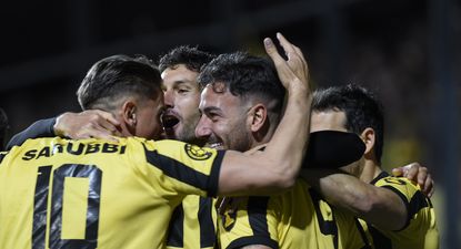 Facundo Batista, festejo. Cerro vs Peñarol, Torneo Clausura.