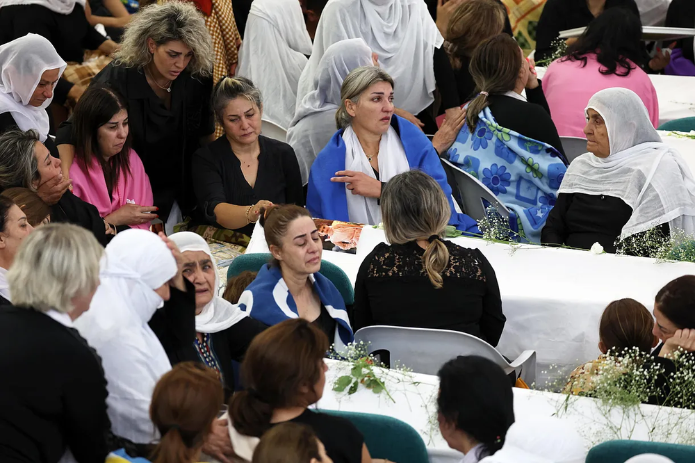 Madres de los niños asesinados por Hezbollah en el norte de Israel.