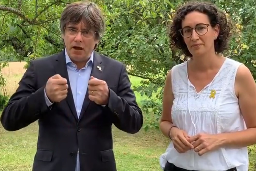 Carles Puigdemont y Marta Rovira.