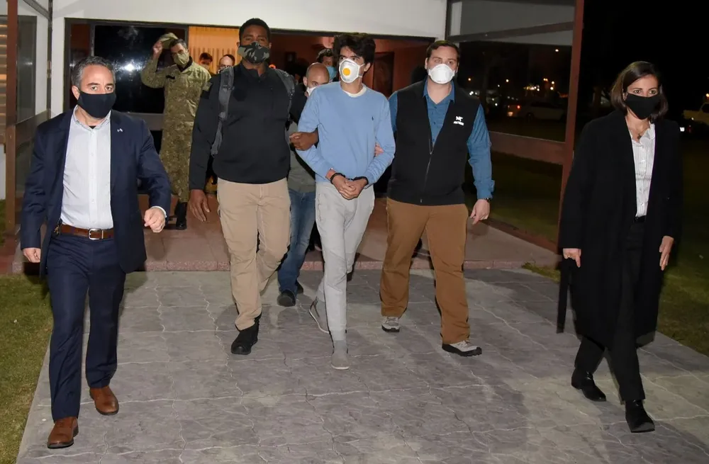 González Valencia cuando fue extraditado