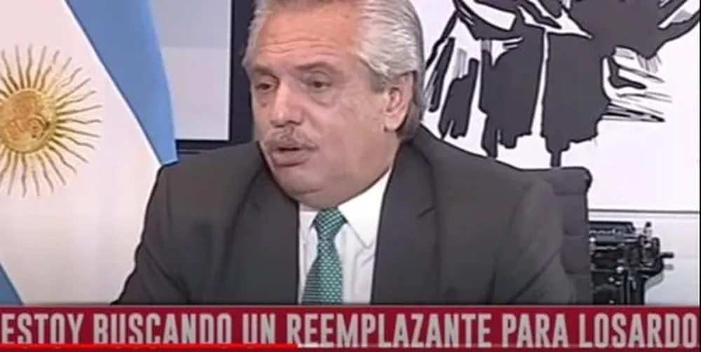 El presidente argentino Alberto Fernández