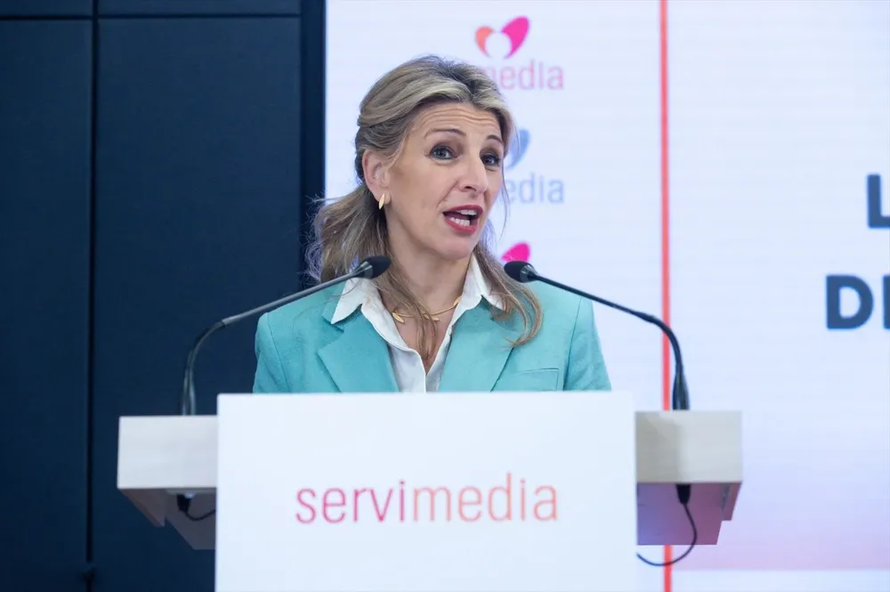 La vicepresidenta segunda y ministra de Trabajo y Economía Social, Yolanda Díaz, inaugura la jornada Los retos y el futuro del trabajo autónomo, hoy en Madrid