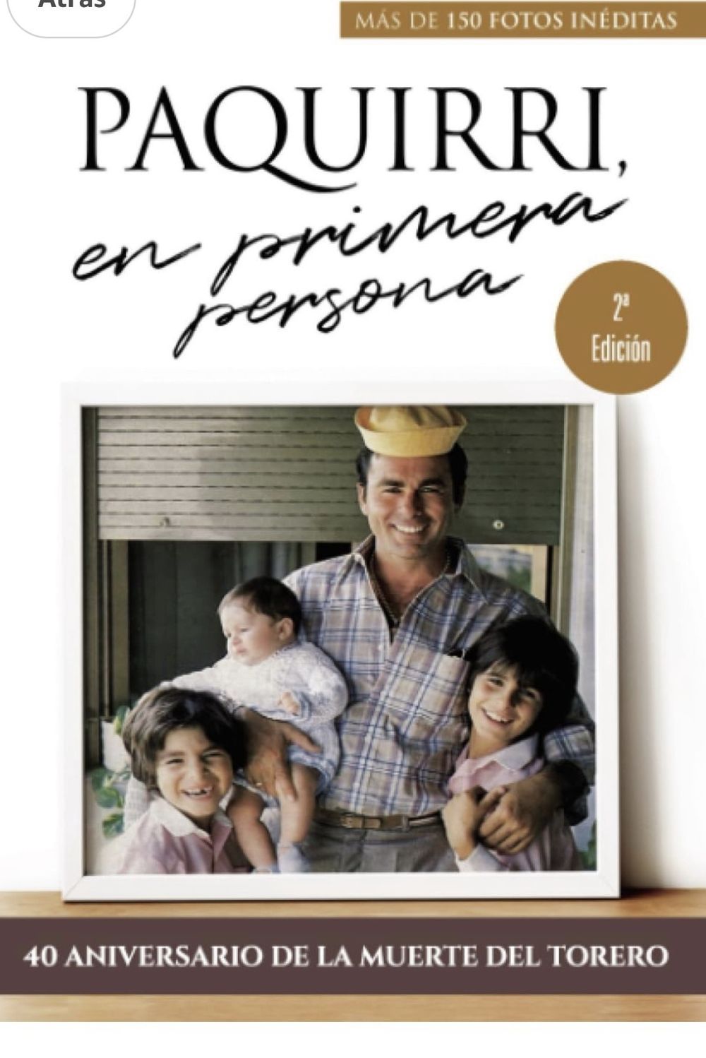 La nueva edición del libbro Paquirri en primera persona por el 40 aniversario de la muerte del torero. EUROPA PRESS