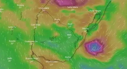 inumet anuncia viento fuerte: segui el avance en tiempo real